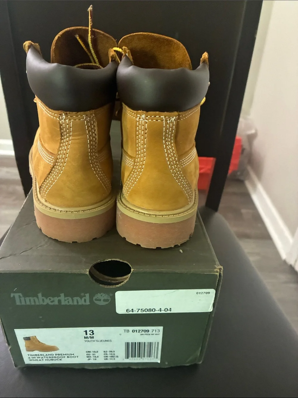 Timberland Kids Wheat/Tan Nubuck Lace-Up Boots